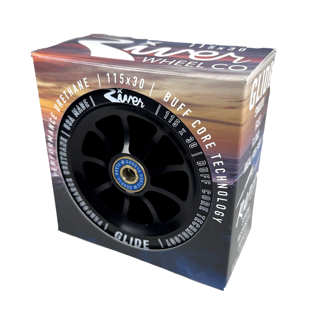 River Glide 30mm Wheels - Shadow - The Scooter Zone -