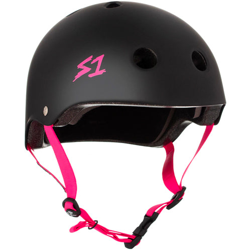 S1 Lifer Helmet Matte Black Pink Straps