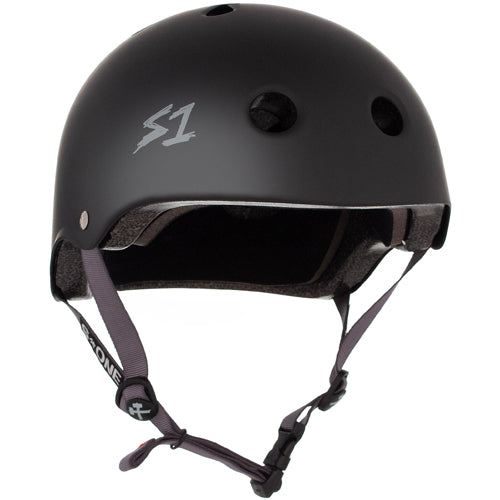 S1 Lifer Helmet Black Matte Grey Straps