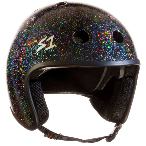 glitter motorcycle helmet S1 Retro Helmet Black Gloss Glitter
